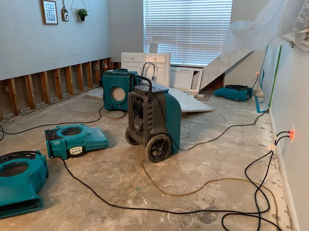 Dehumidifier in flood-cut room for Water Extraction & Removal in Riviera Beach